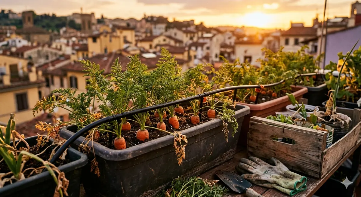 Sembrar zanahorias en mayo en un huerto urbano